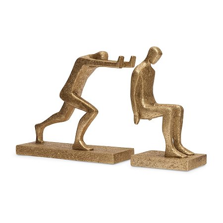 APARADOR DE LIVROS PESSOAS EM POLIRRESINA