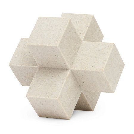 ESCULTURA DE CUBOS GEOMETRICA EM POLIRRESINA