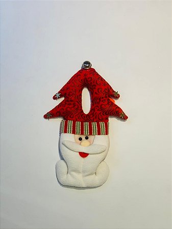 DECOR PORTA C ROSTO PAPAI NOEL NATAL 30CM