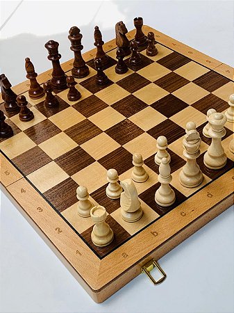 JOGO XADREZ PROFISSIONAL 32 PCS EM MADEIRA 52X52