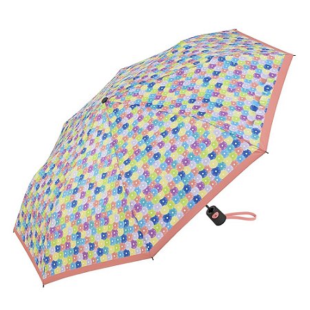 GUARDA CHUVA MINI AUTOMATICO DOTS PEACH