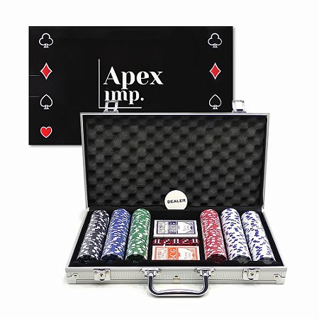 JOGO DE POKER MALETA DE METAL 300 FICHAS