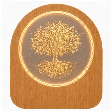 LUMINARIA DECORATIVA EM VIDRO COM SUPORTE MODELO ARVORE