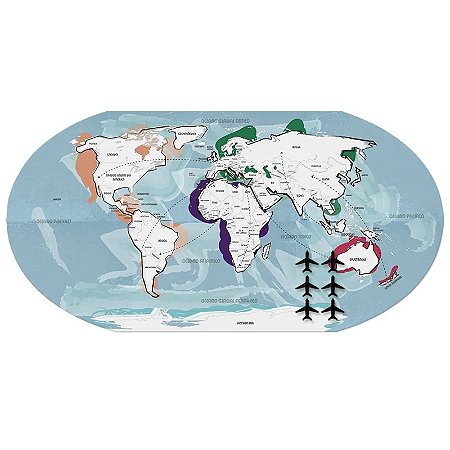 PAINEL DE MARCACAO MAPA MUNDI 43X85CM
