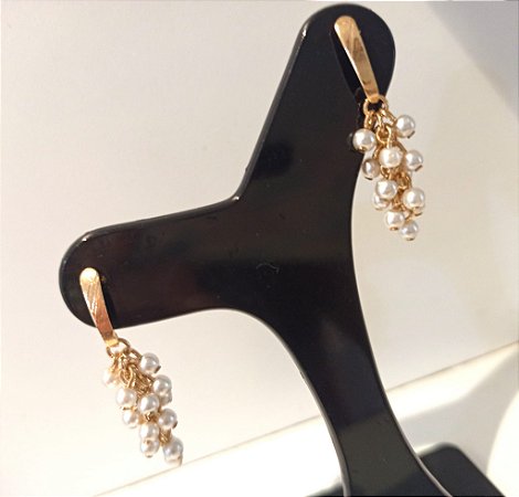 Brinco com Mini Pérolas Folheado à Ouro 18 K