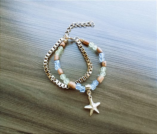 Pulseira Praiana Pingente Estrela do Mar