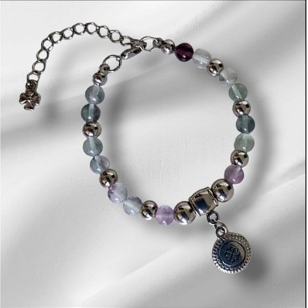 Pulseira de Pedras Naturais Fluorita