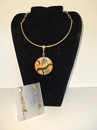 Conjunto Maxi Colar e Brinco Pendente