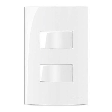Interruptor Paralelo Separado  (02) - 10A-250V 4X2 Branca -  SLEEK