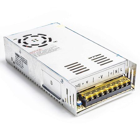 Fonte Metálica Ajustável  12V / 30A  -   Para CFTV