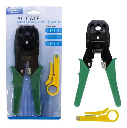 Alicate  Cortador - Grimpador e Decapador de Rede - RJ45