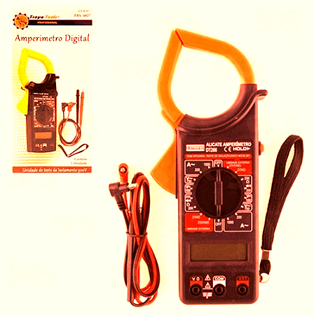 ALICATE AMPERIMETRO DIGITAL COM GARRA TROYA TOOLS TRY-6027