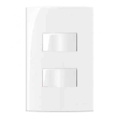 Interruptor Simples Separados  (02) 10A - 250V - 4X2 - Branco - SLEEK