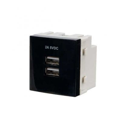 Módulo Carregador Tomada Dupla USB 2A-BIV - Preto - INFINITI