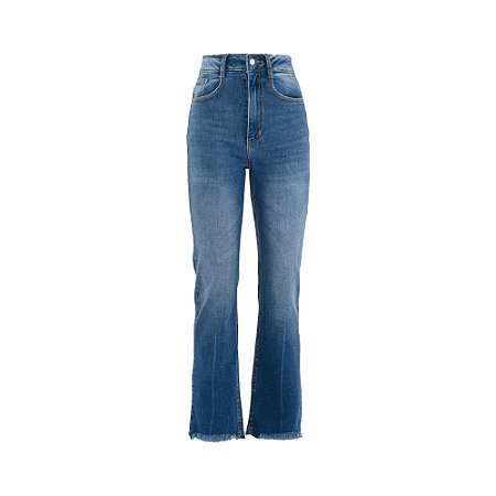 CALÇA JEANS BARRA DESFIADA