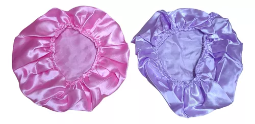 Touca de Cetim com elástico  2 unidades cores sortidas