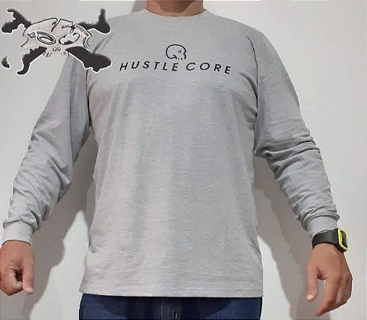Camiseta Hustle Core skull manga longa