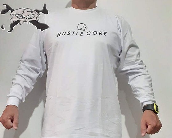 Camiseta Hustle Core skull manga longa