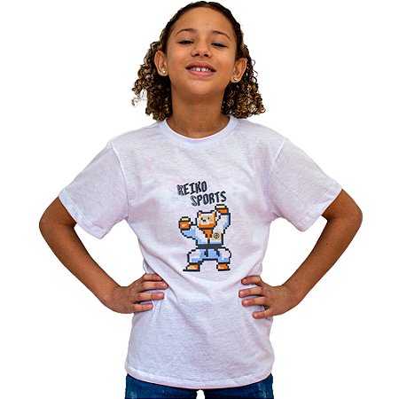 Camiseta Infanto Juvenil Pixel Branco