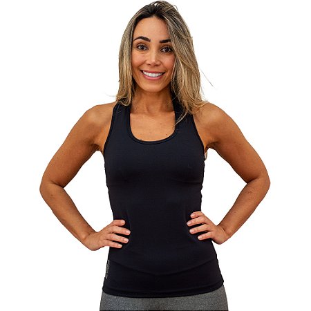 Regata Skin Feminina Fit Preto