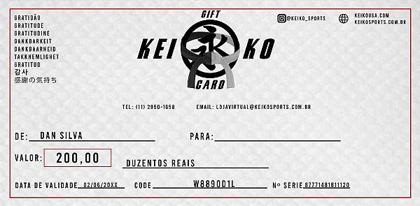 Gift Card (Vale Presente)