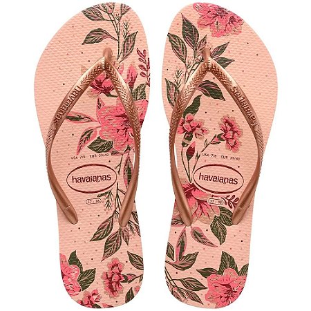 SANDALIA FEMININO HAVAIANAS SLIM ORGANIC FC ROSA BALLET/DOUR