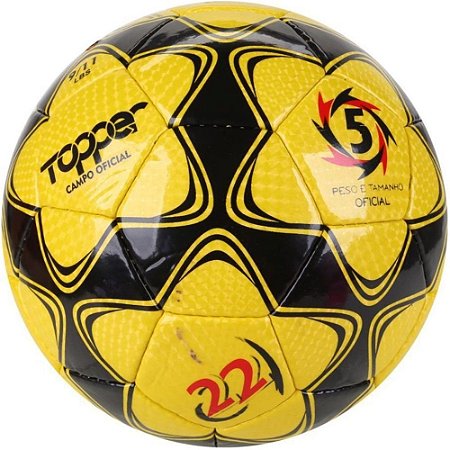 BOLA UNISSEX TOPPER 6767 SLICK 22 CAMPO AMARELO/PRETO