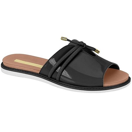 FLAT FEMININO MOLECA 5443116 VERNIZ PRETO