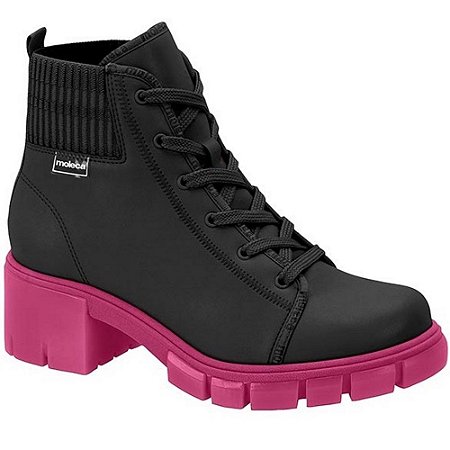 COTURNO FEMININO MOLECA 5338103 PRETO/PINK