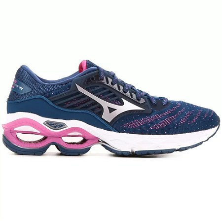 TENIS FEMININO MIZUNO 102004002 WAVE CREATION AZUL/PINK