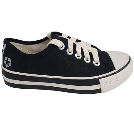 TENIS FEMININO STREET STAR ST0849 BRANCO/PRETO