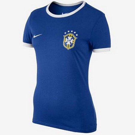 CAMISA FEMININO NIKE 612964 BRASIL AZUL