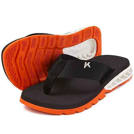 SANDALIA MASCULINO KENNER DBT-03 LARANJA/BRANCO/PRETO