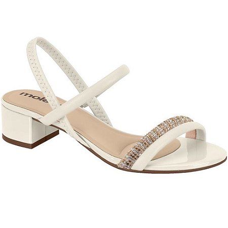 SANDALIA FEMININO MOLECA 5259846 N BRANCO OFF