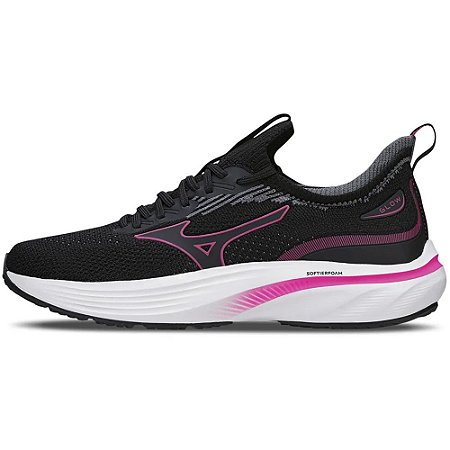 TENIS FEMININO MIZUNO 101096096 GLOW PRETO/PINK