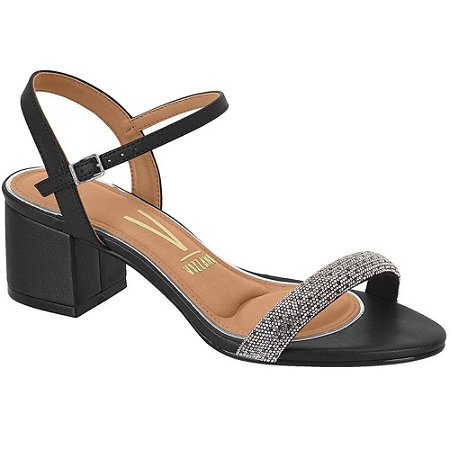 SANDALIA FEMININO VIZZANO 6514100 CRISTAL HEMATITE/PRETO