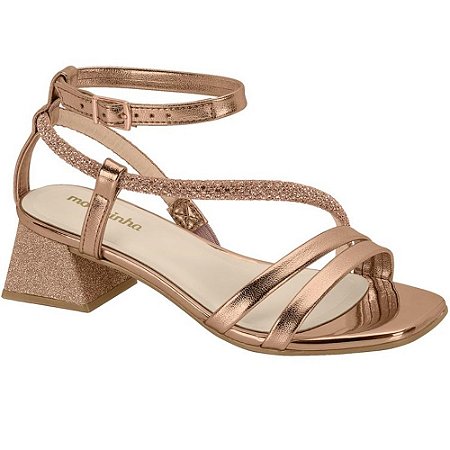 SANDALIA INFANTIL MOLEKINHA 2347117 OURO ROSADO SILVER