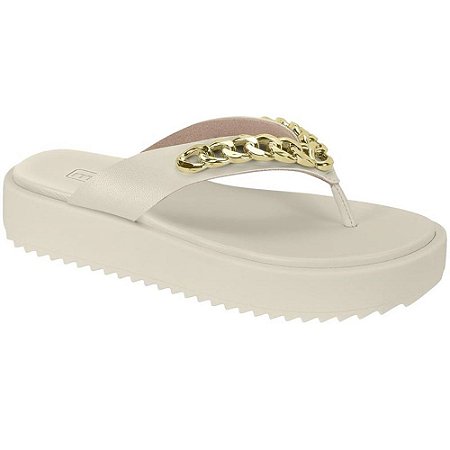 SANDALIA FEMININO MOLECA 5489111 BRANCO OFF