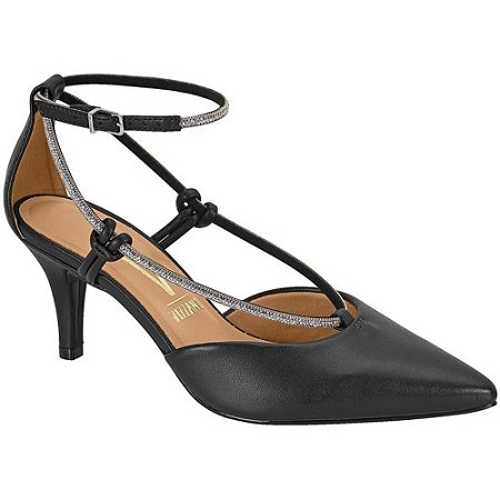 SCARPIN FEMININO VIZZANO 11851122 PRETO/CRISTAL NIQUEL