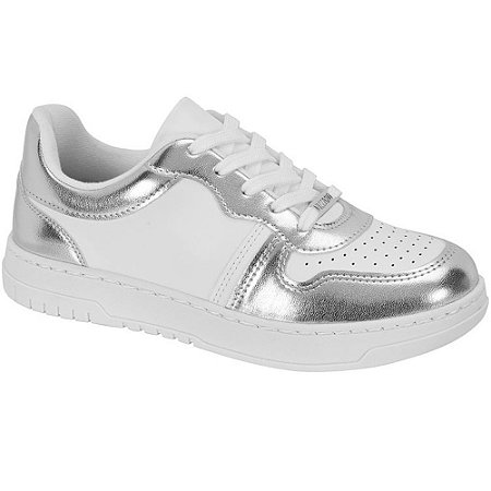 TENIS FEMININO VIZZANO 1419302 BRANCO/PRATA