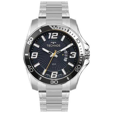 RELOGIO MASCULINO TECHNOS 2117LFP1A PRATA