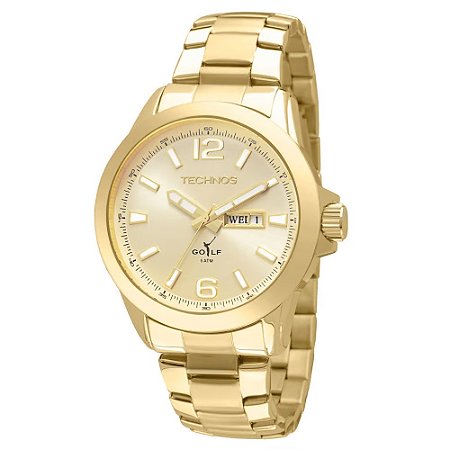RELOGIO MASCULINO TECHNOS 2105AU/4X DOURADO