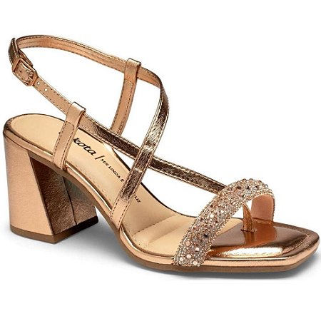 SANDALIA FEMININO DAKOTA Y7642 PEWTER/PRETO