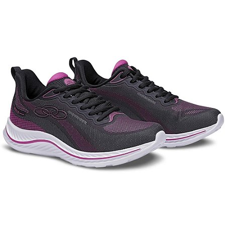 TENIS FEMININO OLYMPIKUS APOLIS PRETO/PINK