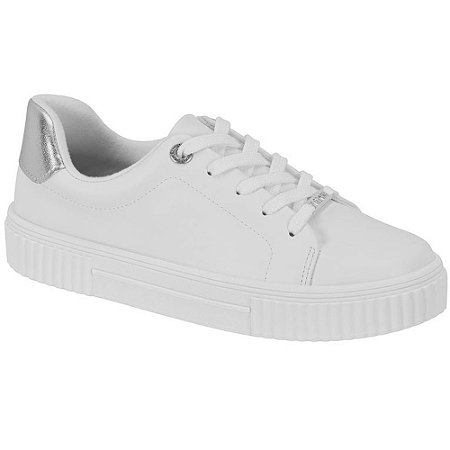 TENIS FEMININO VIZZANO 1307105 BRANCO/PRATA