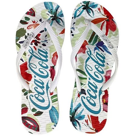 SANDALIA UNISSEX COCA-COLA CC4402 BRANCO/BRANCO