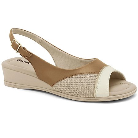 SANDALIA FEMININO COMFORTFLEX 2470405 COCONUT