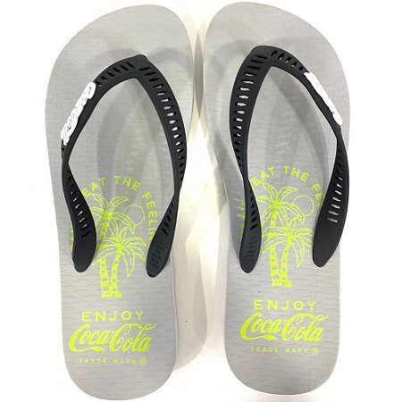 SANDALIA UNISSEX COCA-COLA CC4418 CINZA/PRETO