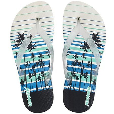 SANDALIA MASCULINO KENNER DRM-31 PRETO/BRANCO/CRISTAL