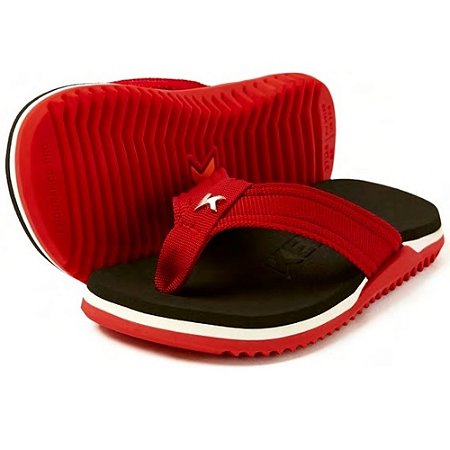 SANDALIA MASCULINO KENNER DGI-05 INF VERMELHO/BRANCO/PRETO